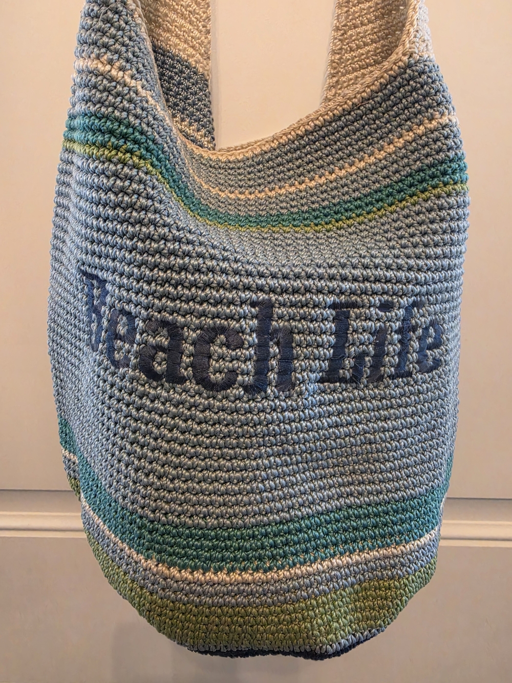 The Sak x Oceana Hobo Bag in Light Blue and Green